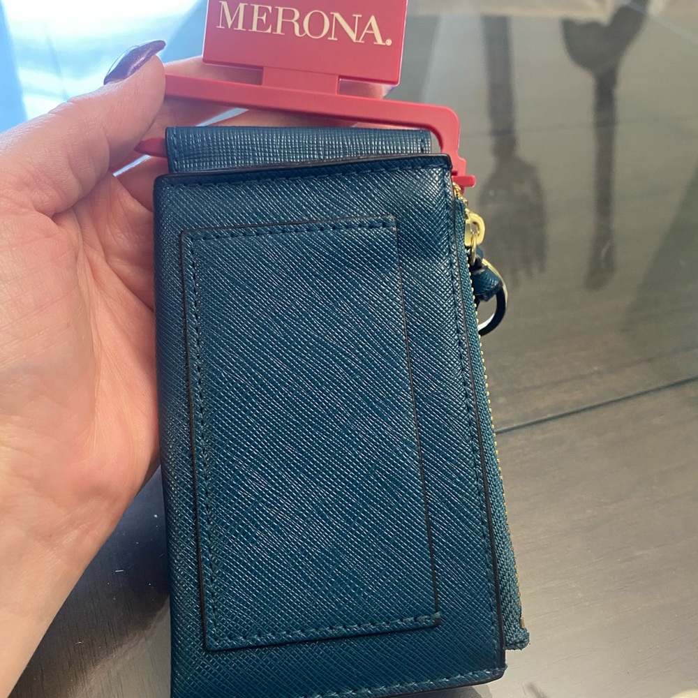 Merona Blue Wristlet with Gold Accents